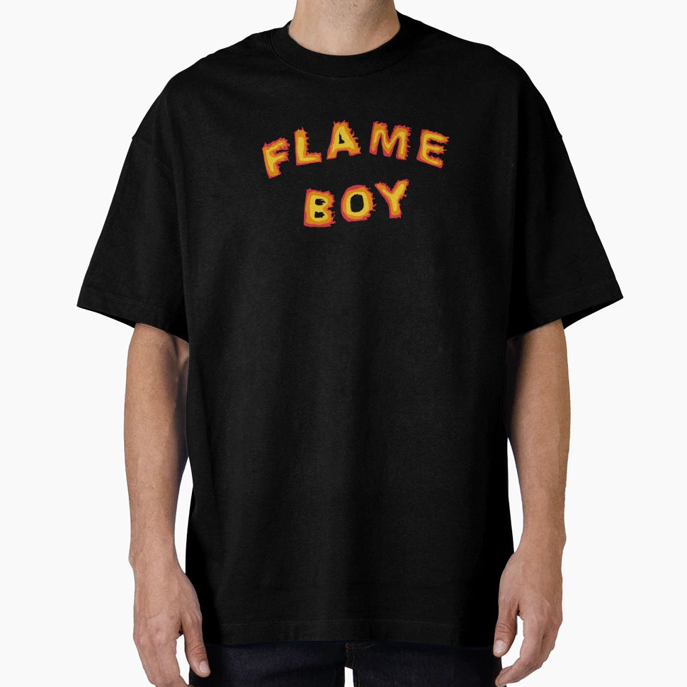 Flame Fire Text T-Shirt - Minimalist Print for Adults - T-Shirt, Sweatshirt, Hoodie