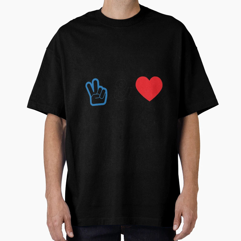 Modern Peace And Love T-Shirt - Graphic Print Men Women - T-Shirt, Sweatshirt, Hoodie