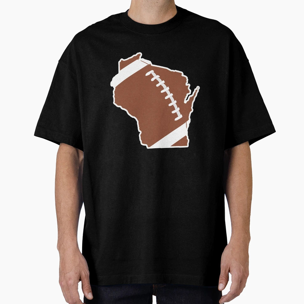 Football Wisconsin Fun Football T-Shirt - Casual Everyday Wear for Adults - T-Shirt, Sweatshirt, Hoodie