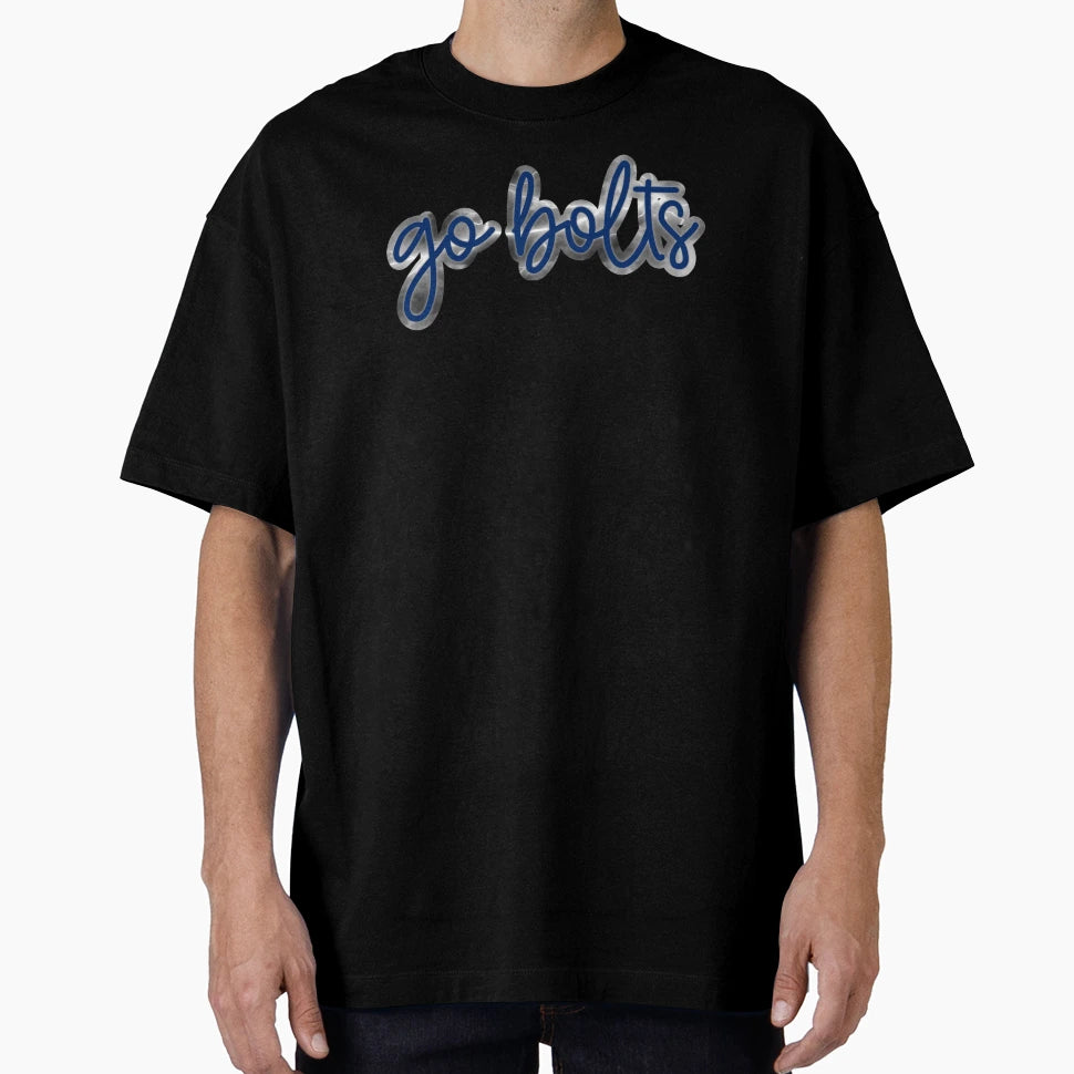 Go Bolts Lightning Calligraphy T-Shirt - Unique Graphic for Adults - T-Shirt, Sweatshirt, Hoodie