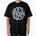 Good Vibes Blue Marbled T-Shirt - Fun Novelty Design for Adults - T-Shirt, Sweatshirt, Hoodie