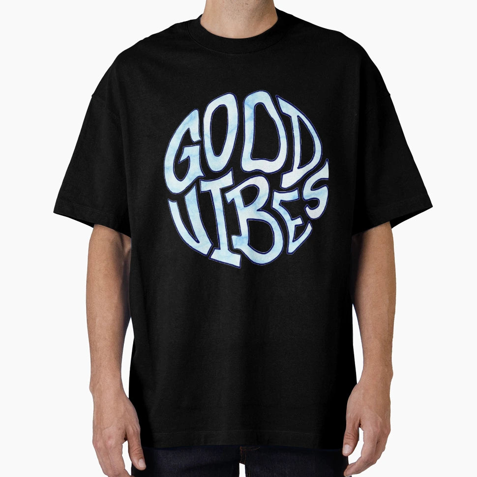 Good Vibes Blue Marbled T-Shirt - Fun Novelty Design for Adults - T-Shirt, Sweatshirt, Hoodie