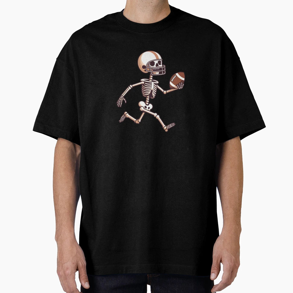 Halloween Spooky Skeleton Playing T-Shirt - Minimalist Print for Adults - T-Shirt, Sweatshirt, Hoodie