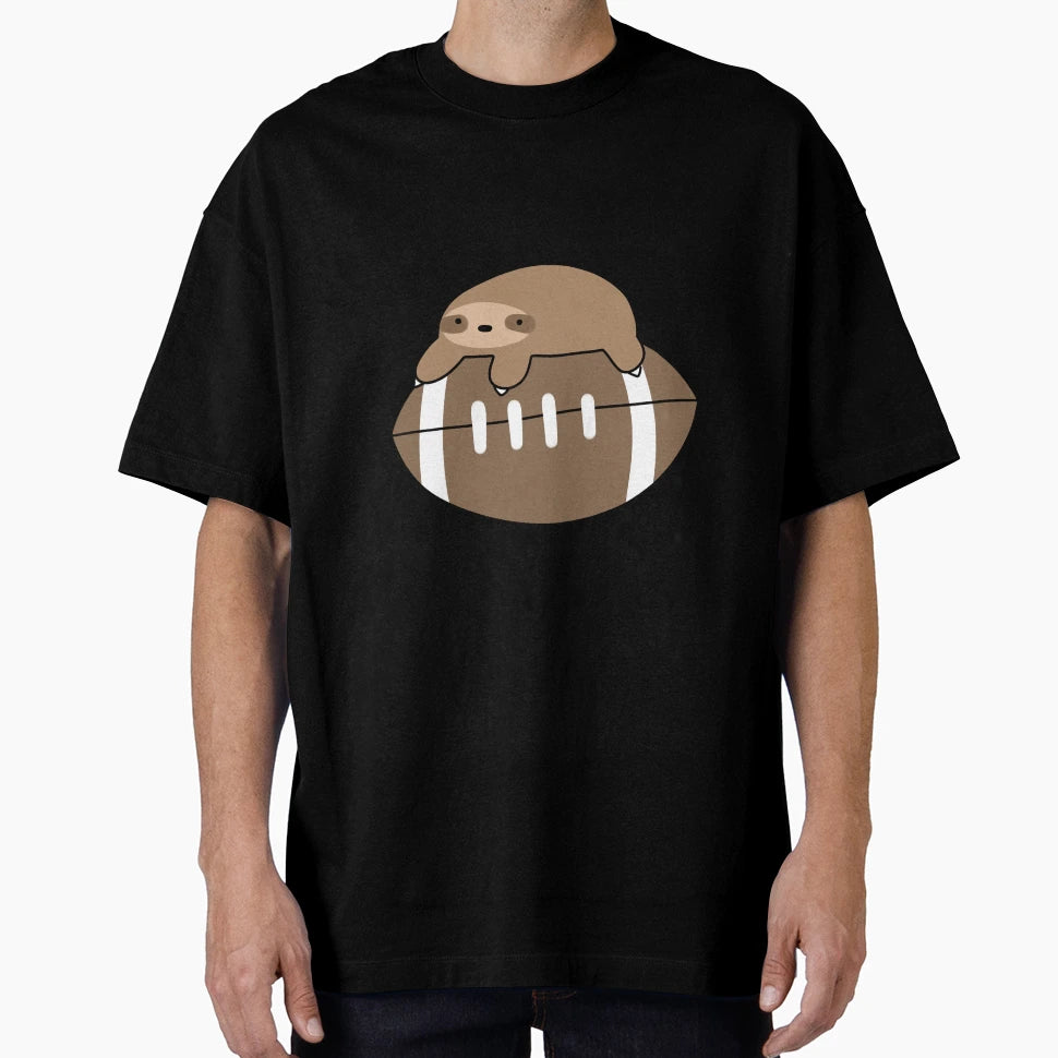 Little Sloth And Football T-Shirt - Fun Novelty Design for Adults - T-Shirt, Sweatshirt, Hoodie