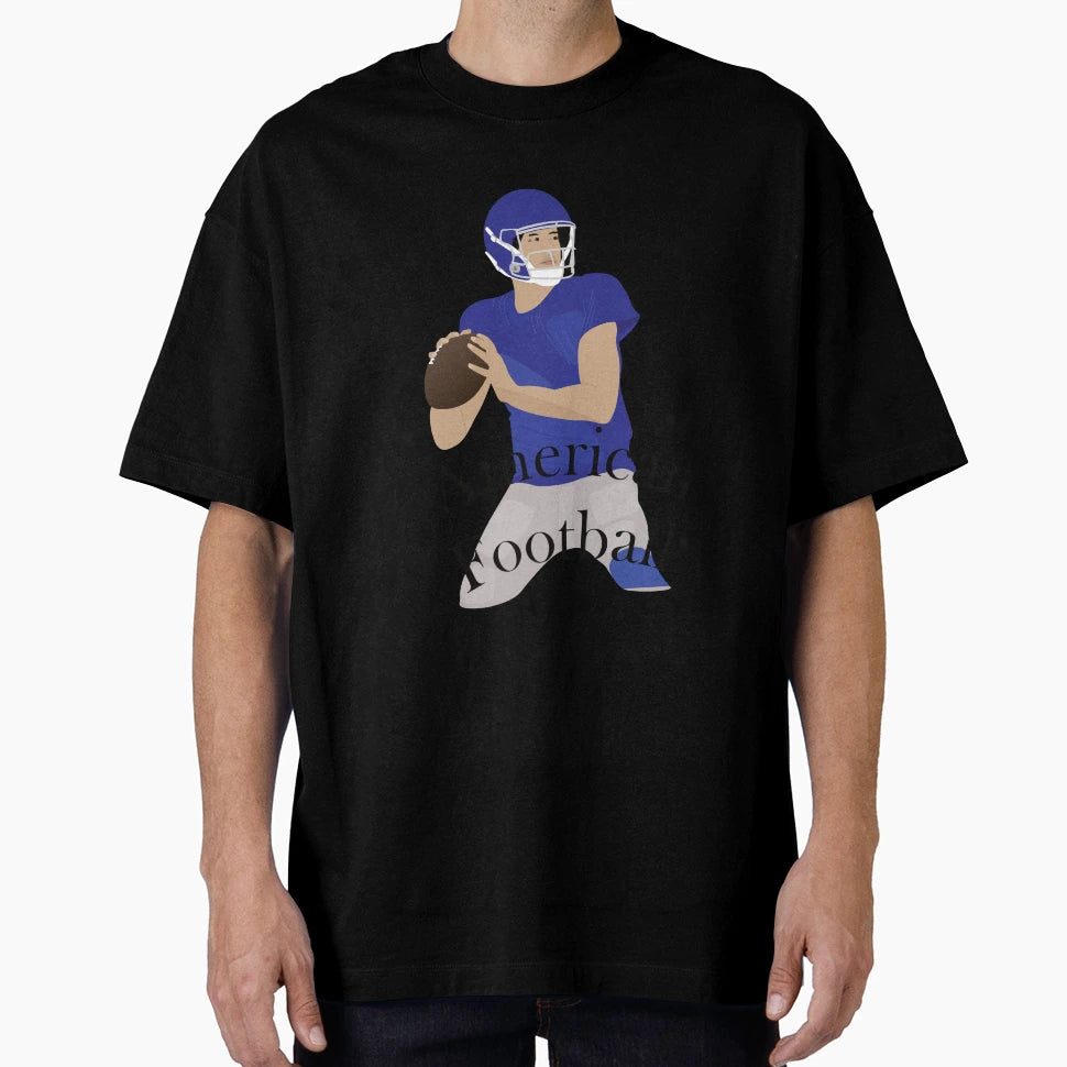 American Football Player Action T-Shirt - Graphic Print Unisex - T-Shirt, Sweatshirt, Hoodie