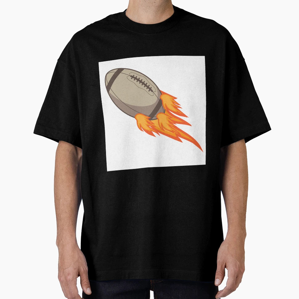 Flaming Football T-Shirt - Streetwear Style for Adults - T-Shirt, Sweatshirt, Hoodie