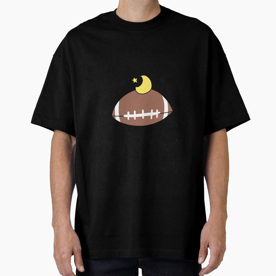 Moon Star Football T-Shirt - Custom Art Print Men Women - T-Shirt, Sweatshirt, Hoodie