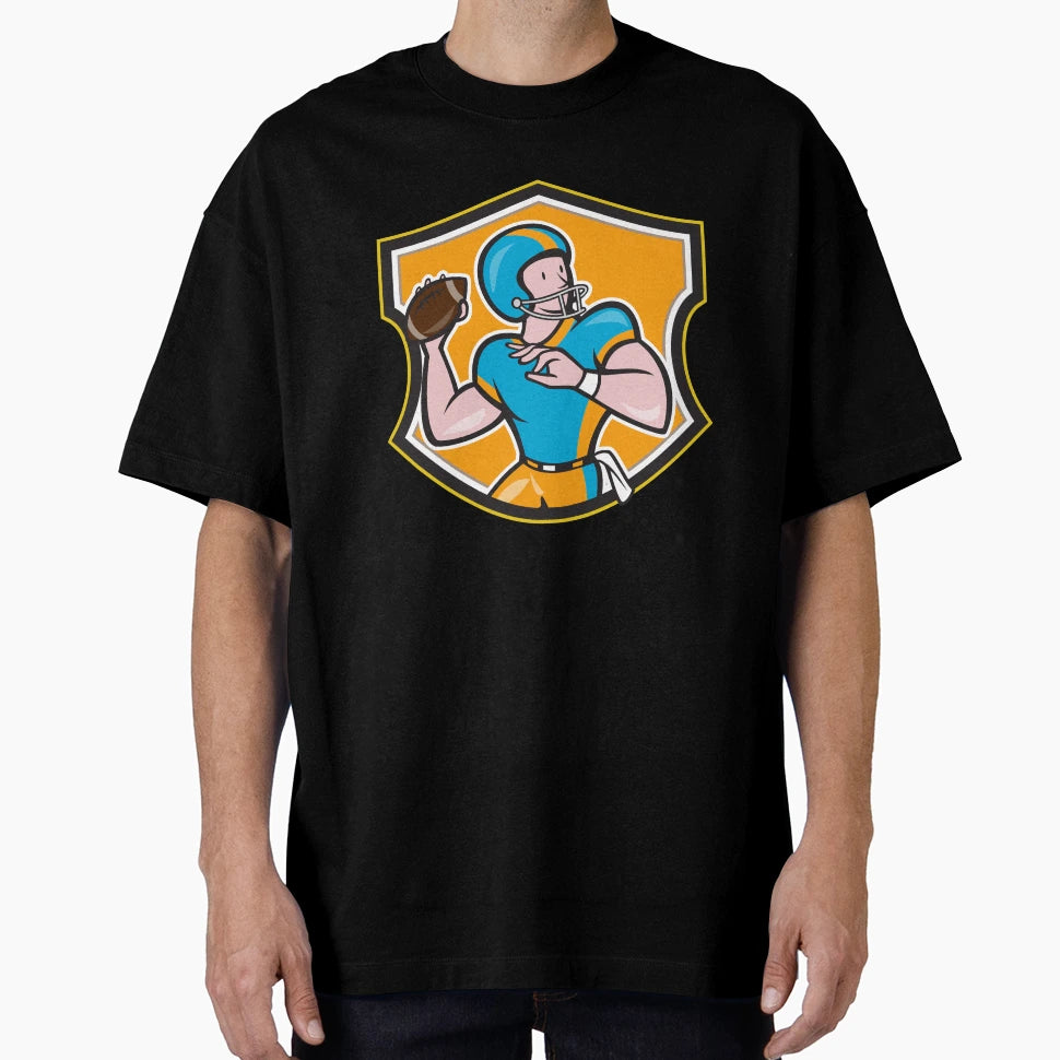 American Football Quarterback Throw T-Shirt - Minimalist Print for Adults - T-Shirt, Sweatshirt, Hoodie