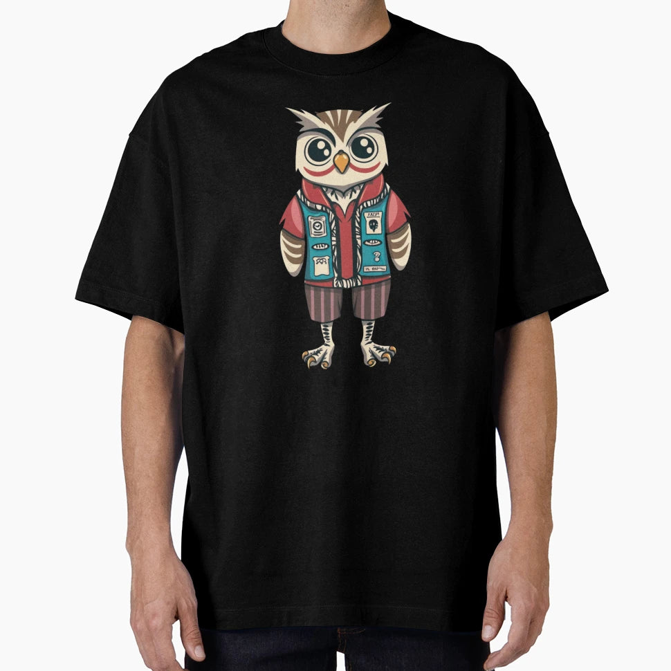 Owl Funny Character T-Shirt - Streetwear Style for Adults - T-Shirt, Sweatshirt, Hoodie