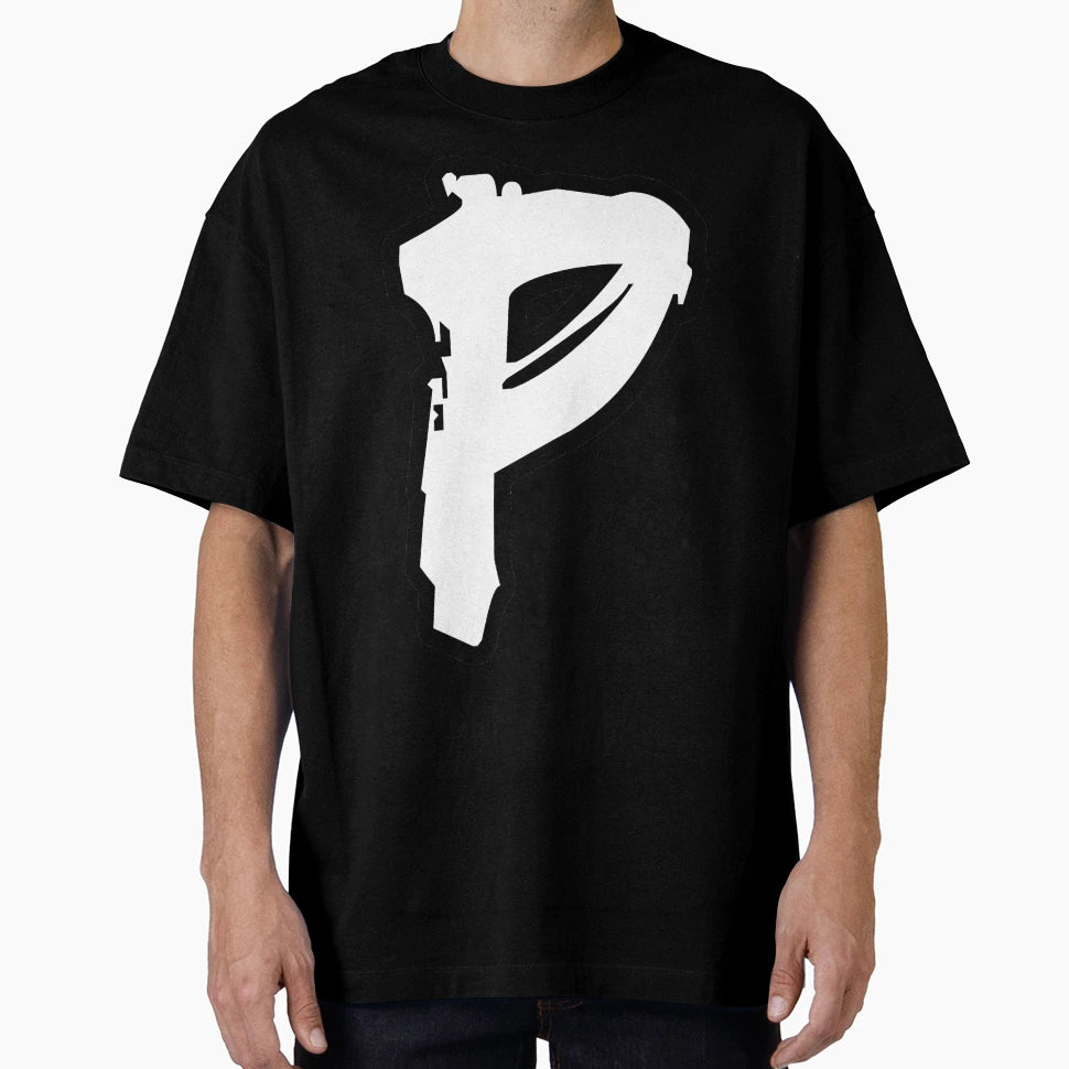 P Brush Capital Letter Initial Modern T-Shirt - Fun Novelty Design Unisex - T-Shirt, Sweatshirt, Hoodie
