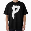 P Brush Capital Letter Initial Modern T-Shirt - Fun Novelty Design Unisex - T-Shirt, Sweatshirt, Hoodie