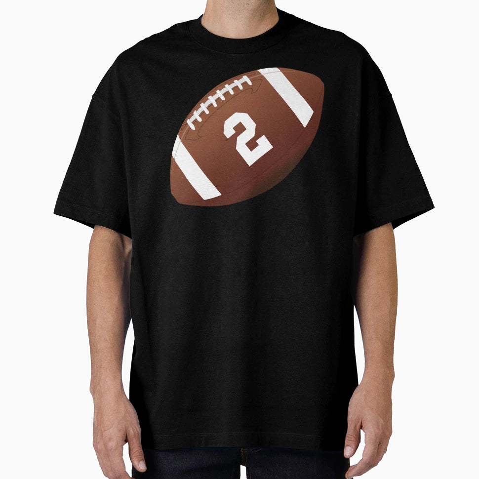 American Football Ball Number 2 Two T-Shirt - Streetwear Style for Adults - T-Shirt, Sweatshirt, Hoodie