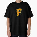Fire Letter F Typography Flaming T-Shirt - Fun Novelty Design Unisex - T-Shirt, Sweatshirt, Hoodie