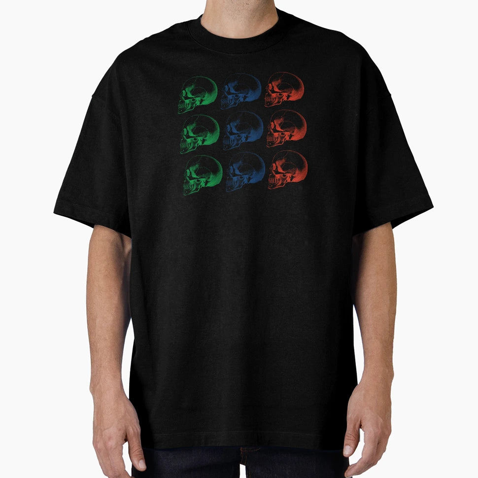 Skulls Rgb T-Shirt - Aesthetic Graphic for Adults - T-Shirt, Sweatshirt, Hoodie
