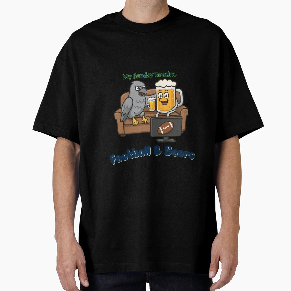 Seattle Seahawks My Sunday Routine T-Shirt - Casual Everyday Wear Unisex - T-Shirt, Sweatshirt, Hoodie