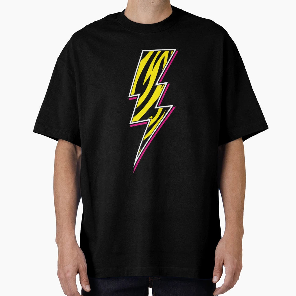 Long Lightning Bolt Zebra Yellow T-Shirt - Minimalist Print for Adults - T-Shirt, Sweatshirt, Hoodie