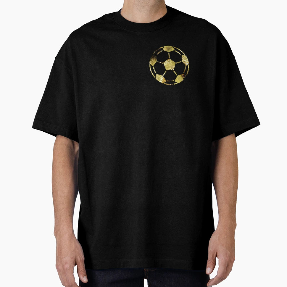 Golden Football Ball T-Shirt - Casual Everyday Wear for Adults - T-Shirt, Sweatshirt, Hoodie