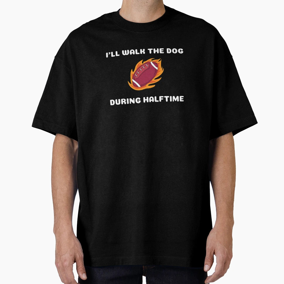 Dog Loving Football Fan T-Shirt - Graphic Print Unisex - T-Shirt, Sweatshirt, Hoodie