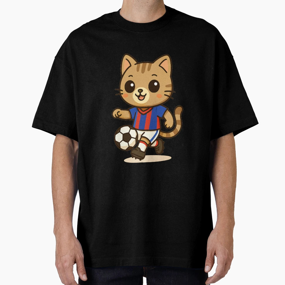Soccer Player Cat T-Shirt - Fun Novelty Design for Adults - T-Shirt, Sweatshirt, Hoodie