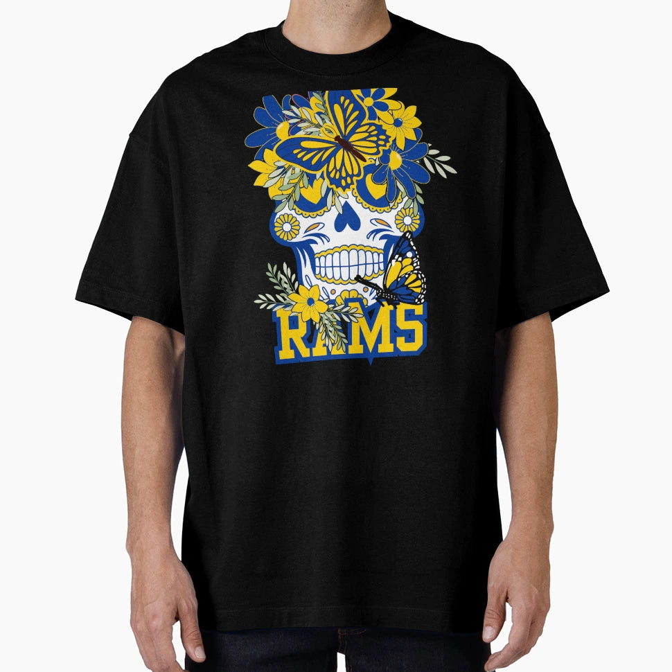 Los Angeles Rams Scull T-Shirt - Unique Graphic Unisex - T-Shirt, Sweatshirt, Hoodie