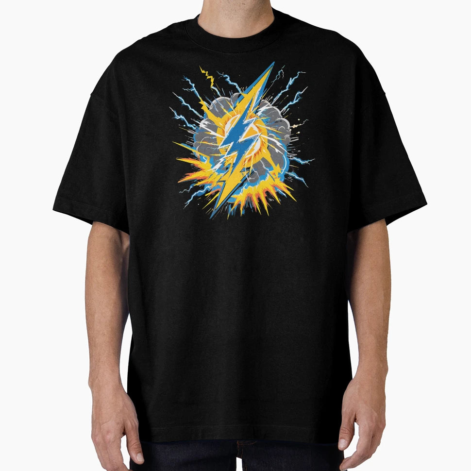 Thunderbolt Explosion High Energy T-Shirt - Streetwear Style for Adults - T-Shirt, Sweatshirt, Hoodie