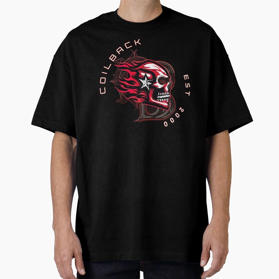 Coilback Skull Sport Logo T-Shirt - Casual Everyday Wear Unisex - T-Shirt, Sweatshirt, Hoodie