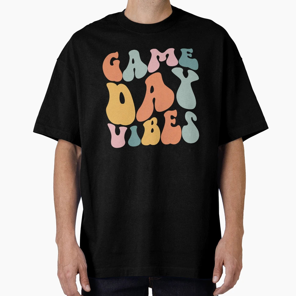 Game Day Groovy Vibes T-Shirt - Aesthetic Graphic for Adults - T-Shirt, Sweatshirt, Hoodie