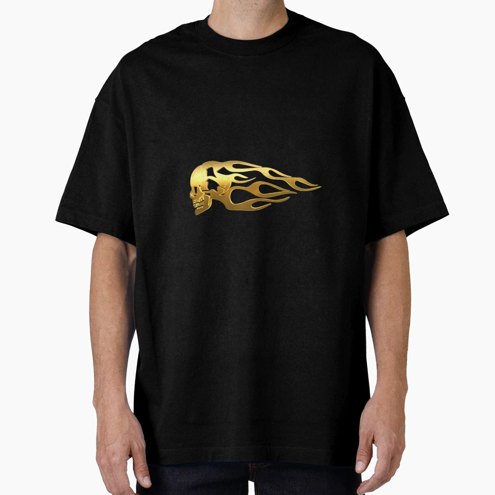 Golden Skull 3D Art Golden Skull Art T-Shirt - Minimalist Print Men Women - T-Shirt, Sweatshirt, Hoodie