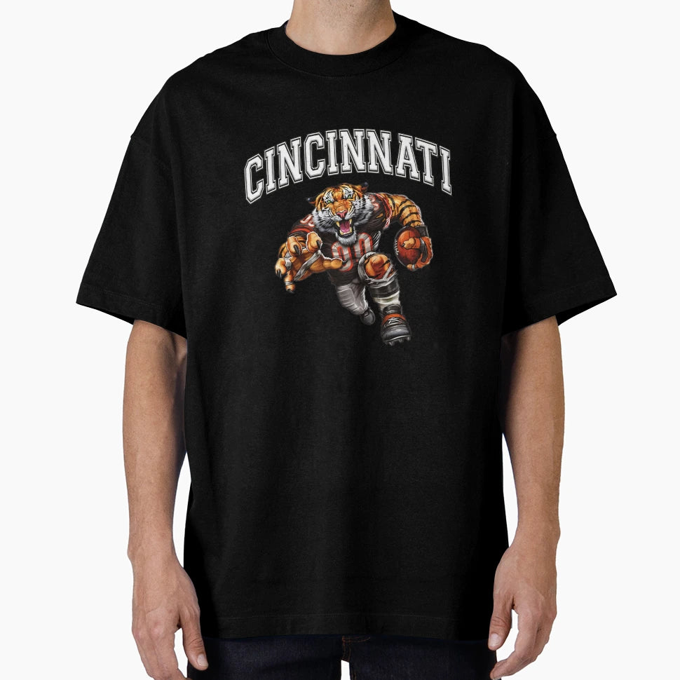 Cincinnati Football T-Shirt - Custom Art Print Men Women - T-Shirt, Sweatshirt, Hoodie