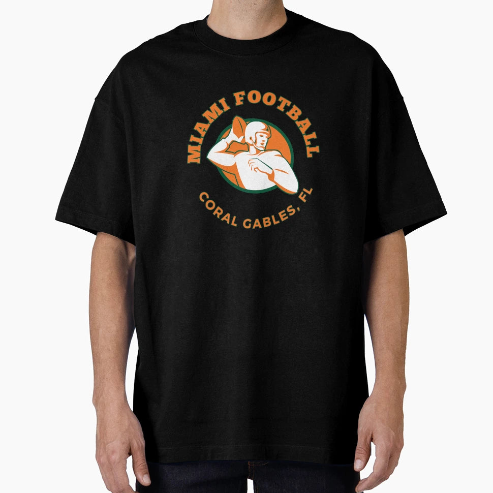 Miami Football Coral Gables Fl T-Shirt - Trendy Graphic for Adults - T-Shirt, Sweatshirt, Hoodie