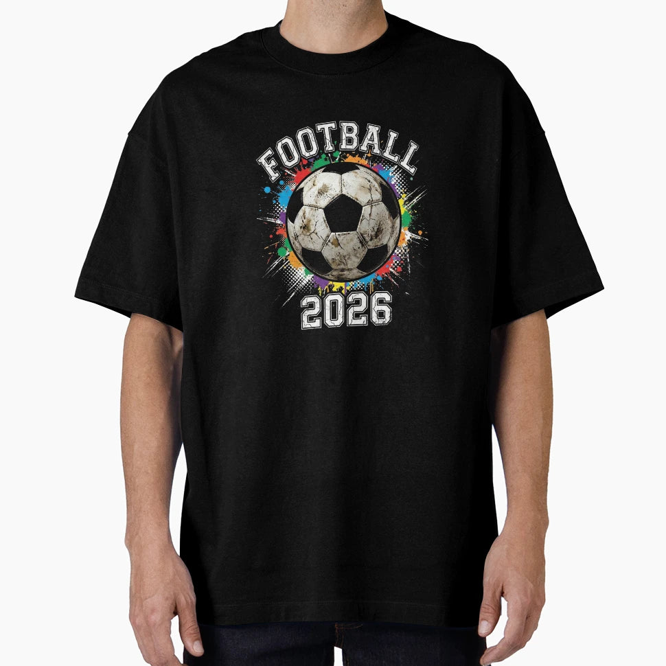 Football 2026 Colorful Paint Splatter Art T-Shirt - Graphic Print Men Women - T-Shirt, Sweatshirt, Hoodie
