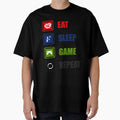 Eat Sleep Game Repeat T-Shirt - Aesthetic Graphic Men Women - T-Shirt, Sweatshirt, Hoodie