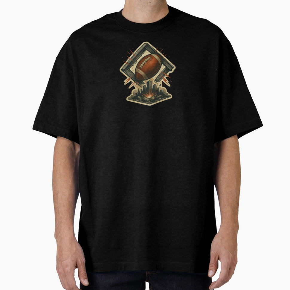 Steel Gridiron Impact T-Shirt - Aesthetic Graphic Unisex - T-Shirt, Sweatshirt, Hoodie