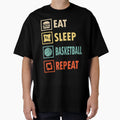 Eat Sleep Basketball Repeat T-Shirt - Aesthetic Graphic Men Women - T-Shirt, Sweatshirt, Hoodie
