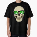 Skull Wearing Sunglasses Green Lenses T-Shirt - Custom Art Print Unisex - T-Shirt, Sweatshirt, Hoodie