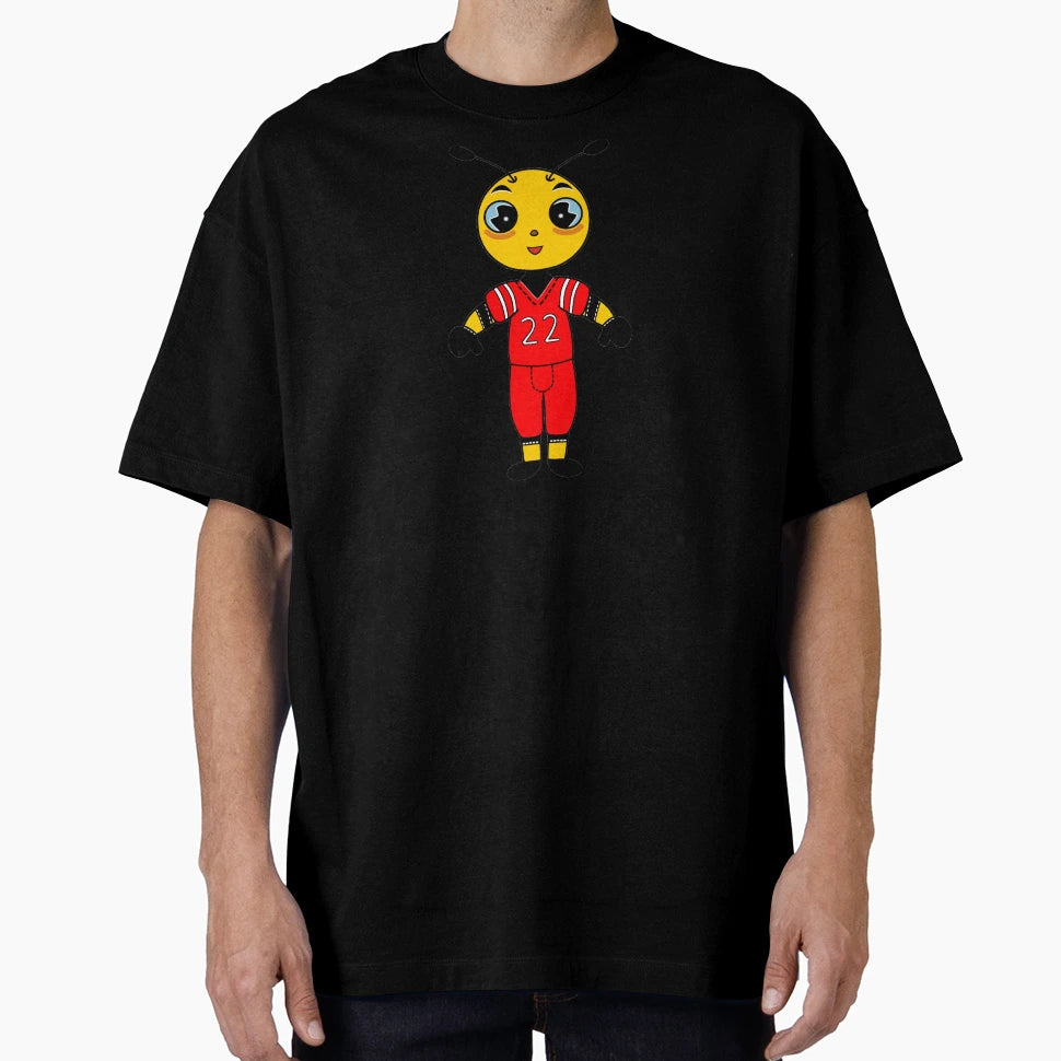 Bee Wearing Football Uniform T-Shirt - Fun Novelty Design for Adults - T-Shirt, Sweatshirt, Hoodie