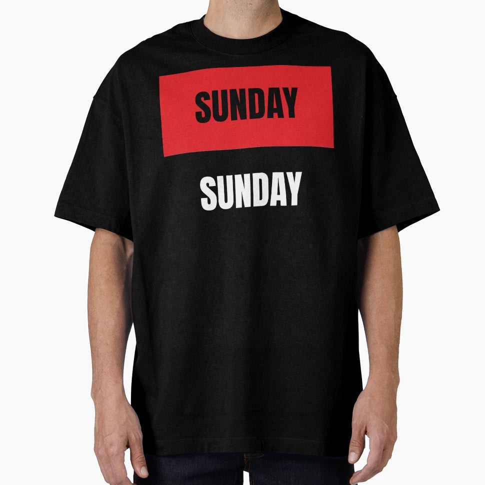 Sunday Pattern Red And Black Daily T-Shirt - Unique Graphic for Adults - T-Shirt, Sweatshirt, Hoodie