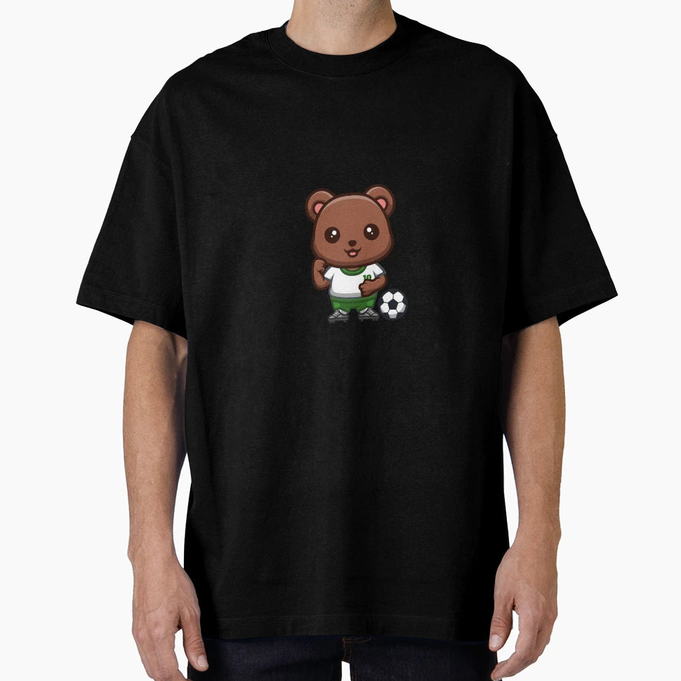 Bear Football Creative Kawaii T-Shirt - Novelty Apparel for Adults - T-Shirt, Sweatshirt, Hoodie