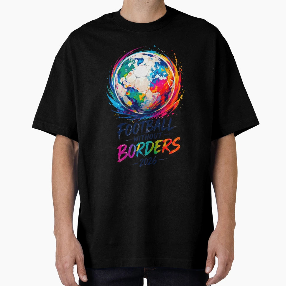 Football Without Borders Colorful World T-Shirt - Trendy Graphic Unisex - T-Shirt, Sweatshirt, Hoodie
