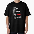 Eat Sleep Rugby Repeat T-Shirt - Trendy Graphic Unisex - T-Shirt, Sweatshirt, Hoodie