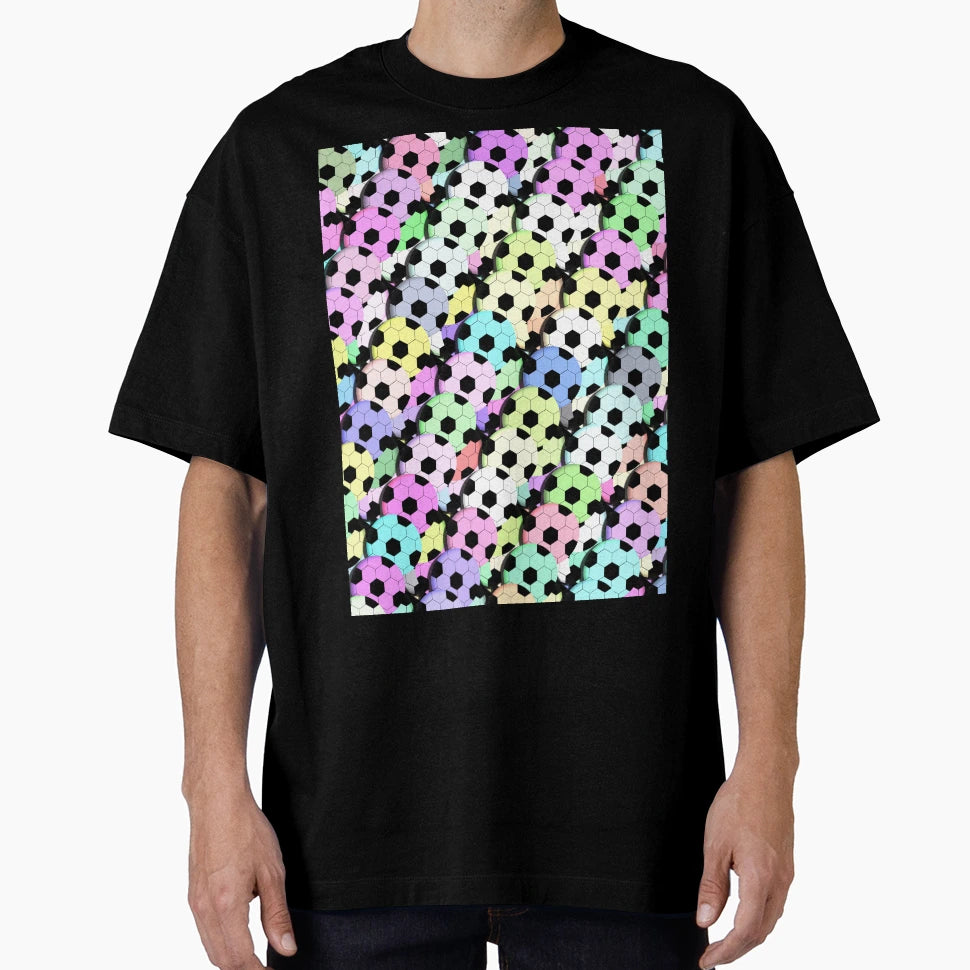 Football Soccer Balls Colorful T-Shirt - Fun Novelty Design for Adults - T-Shirt, Sweatshirt, Hoodie