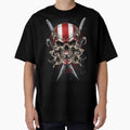 Austria Skull Roar Gothic Patriot T-Shirt - Novelty Apparel for Adults - T-Shirt, Sweatshirt, Hoodie