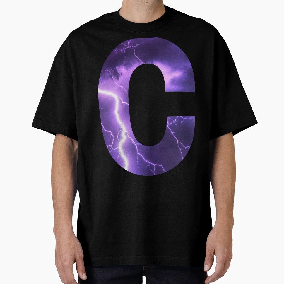 Letter C Lightning T-Shirt - Casual Everyday Wear Unisex - T-Shirt, Sweatshirt, Hoodie
