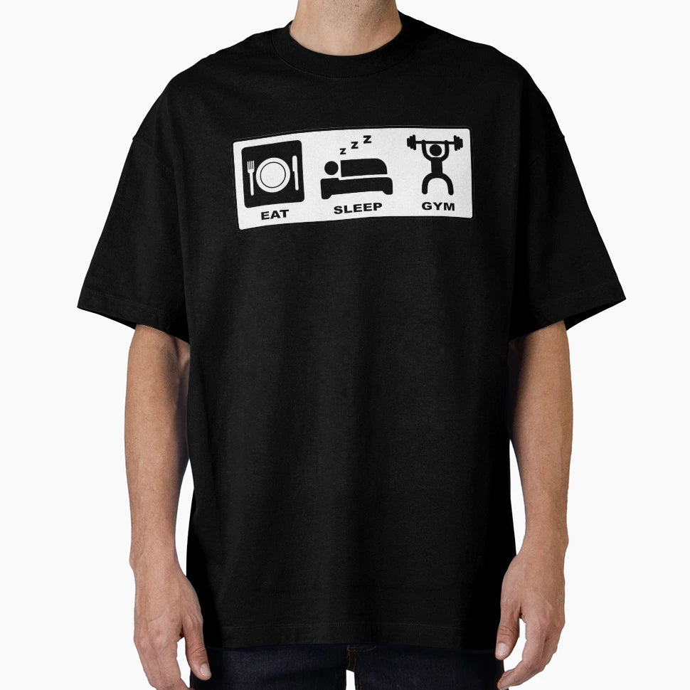 Eat Sleep Gym Car T-Shirt - Unique Graphic for Adults - T-Shirt, Sweatshirt, Hoodie