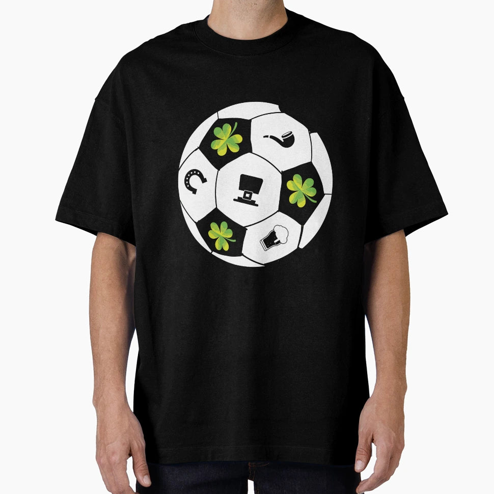 Soccer Shamrock St Patricks T-Shirt - Fun Novelty Design for Adults - T-Shirt, Sweatshirt, Hoodie