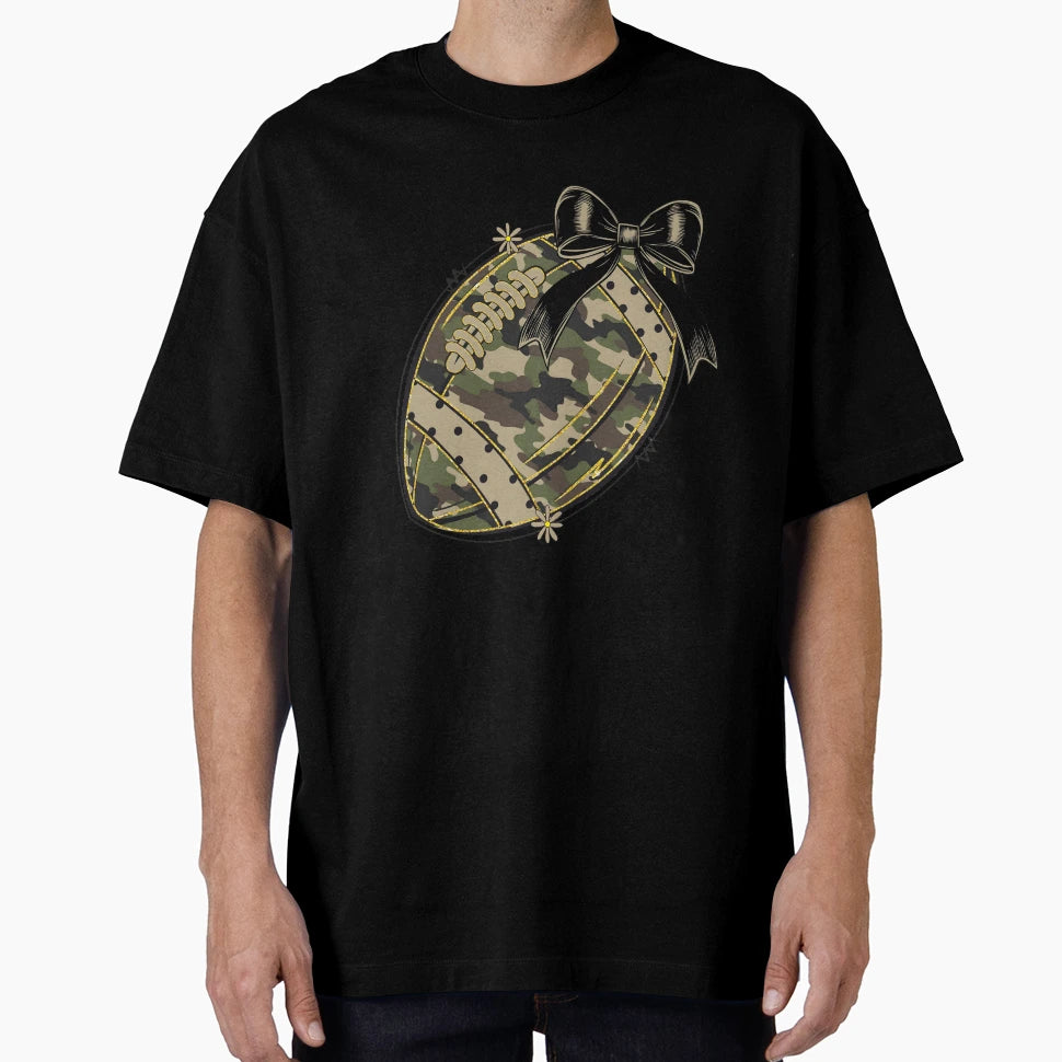 Camo Football T-Shirt - Trendy Graphic for Adults - T-Shirt, Sweatshirt, Hoodie