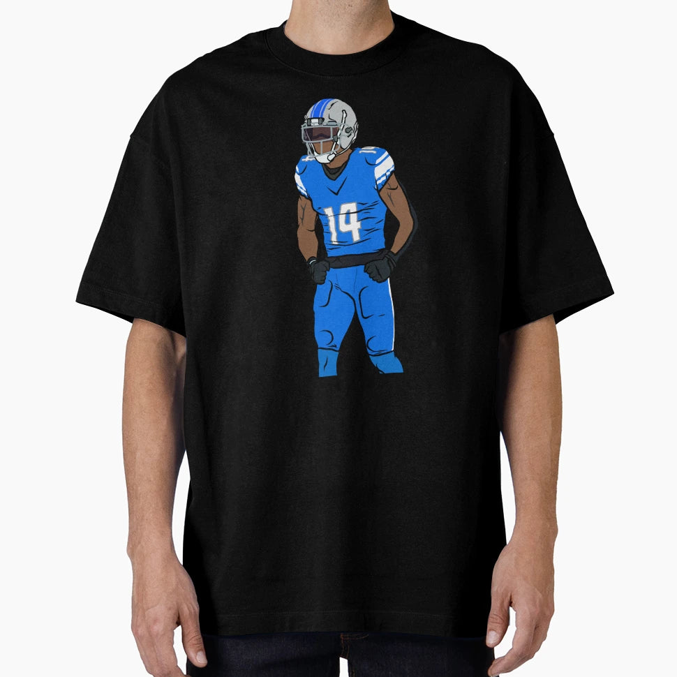 Amon Ra St Brown Celebration T-Shirt - Custom Art Print for Adults - T-Shirt, Sweatshirt, Hoodie