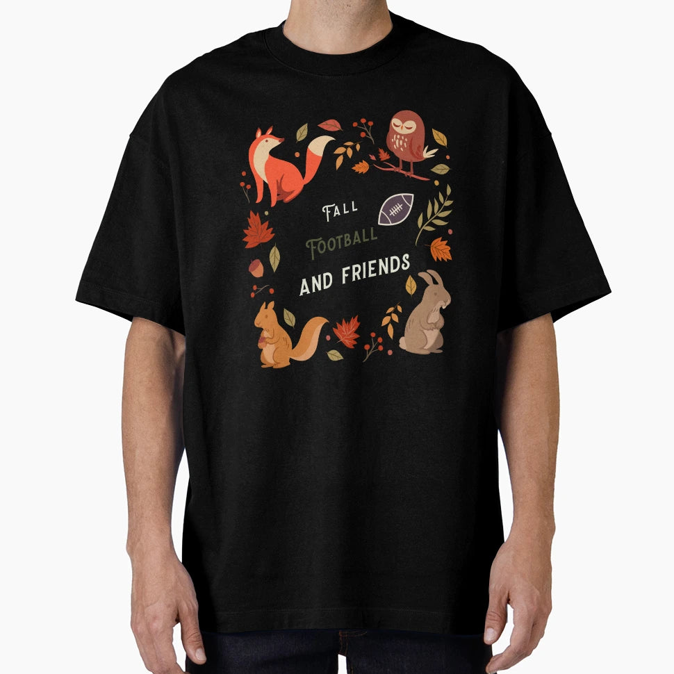 Fall Football Friends Animals T-Shirt - Graphic Print Men Women - T-Shirt, Sweatshirt, Hoodie