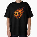 Flaming Football Energy Dynamic Soccer T-Shirt - Novelty Apparel Unisex - T-Shirt, Sweatshirt, Hoodie