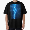 Electric Blue Lightning Bolt Raw Energy T-Shirt - Graphic Print Men Women - T-Shirt, Sweatshirt, Hoodie